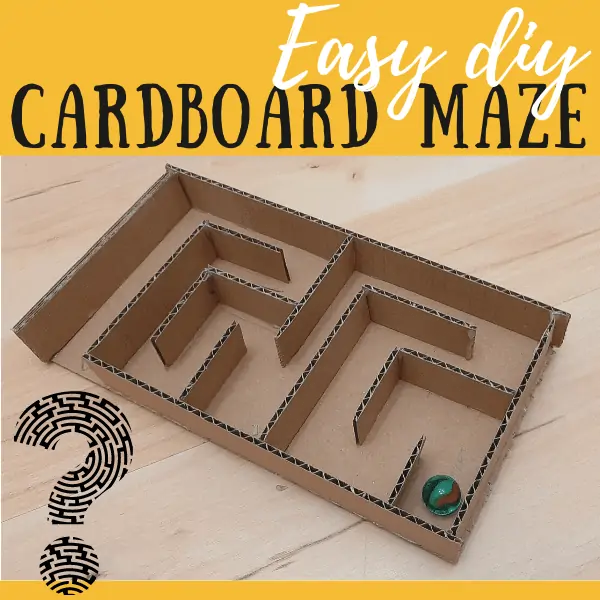 Easy Cardboard Maze for Kids - DIY cardboard Toy